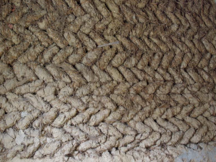 Struktura válkového hliněného zdiva na Moravě