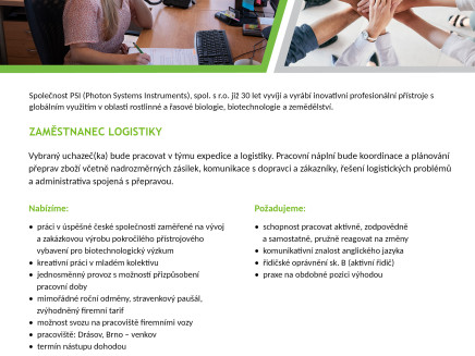 Zaměstnanec logistiky