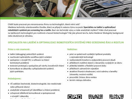 Specialista robotických systémů